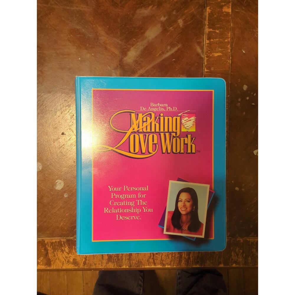 Barbara De Angelis VHS Cassette Relationship Program With Workbook & Handwritten